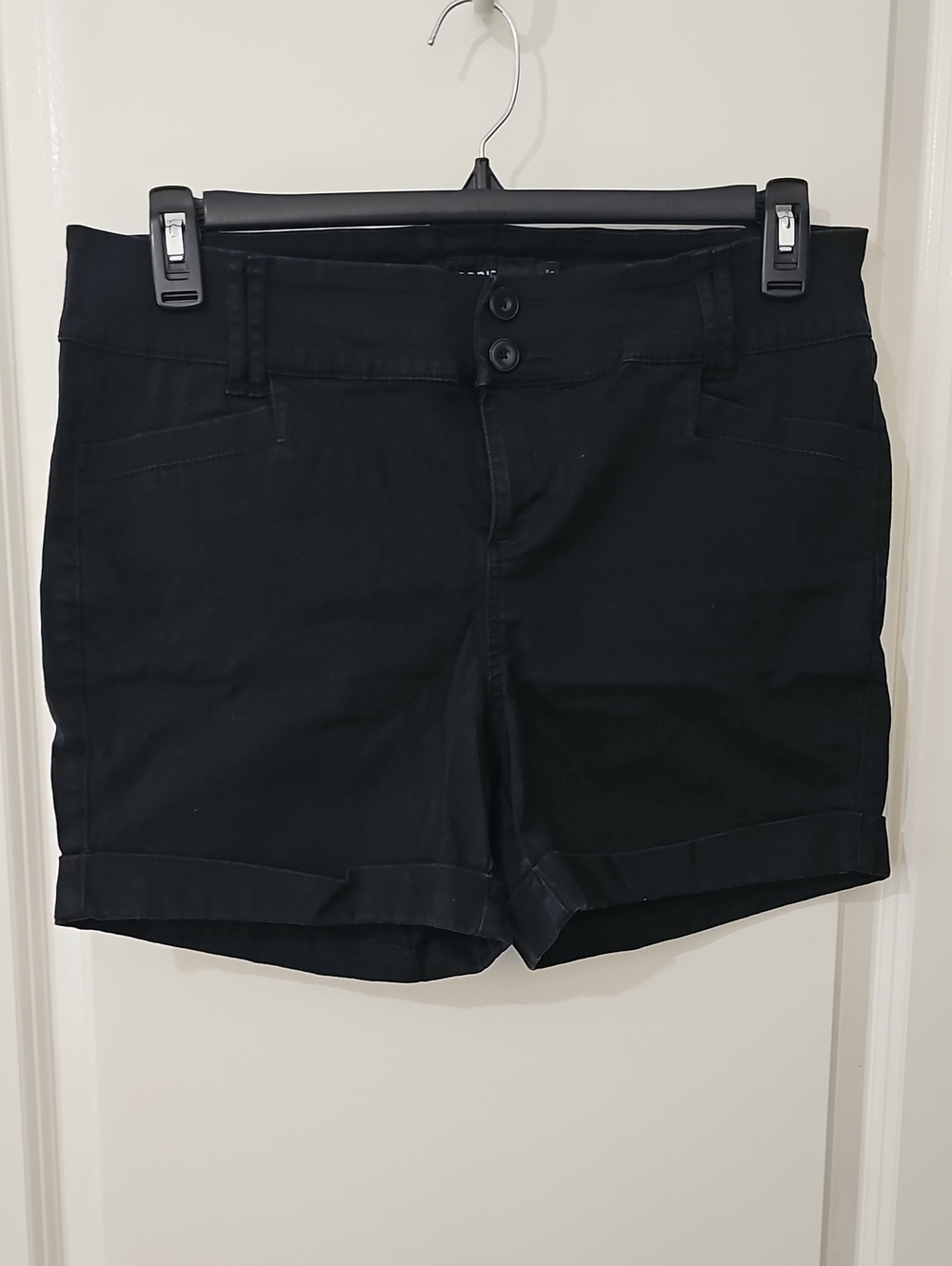 Torrid Black High-Waisted Cuffed Shorts